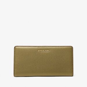 MICHAEL KORS Bryant Large Pebbled Leather Snap-Front Wallet